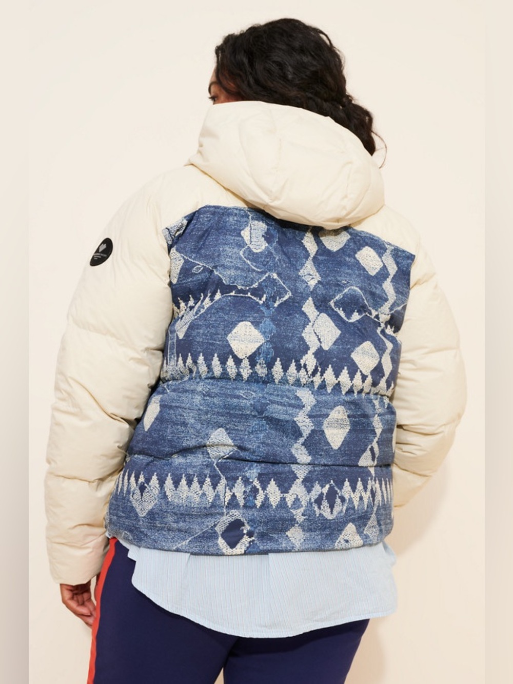Obermeyer Slopeside Puffer Jacket - Ivory Denim-Look
